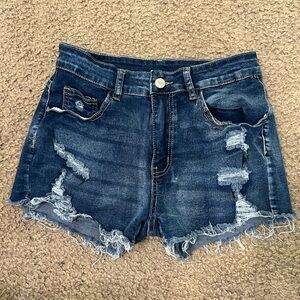 SHEIN DISTRESS JEAN SHORTS Size 6